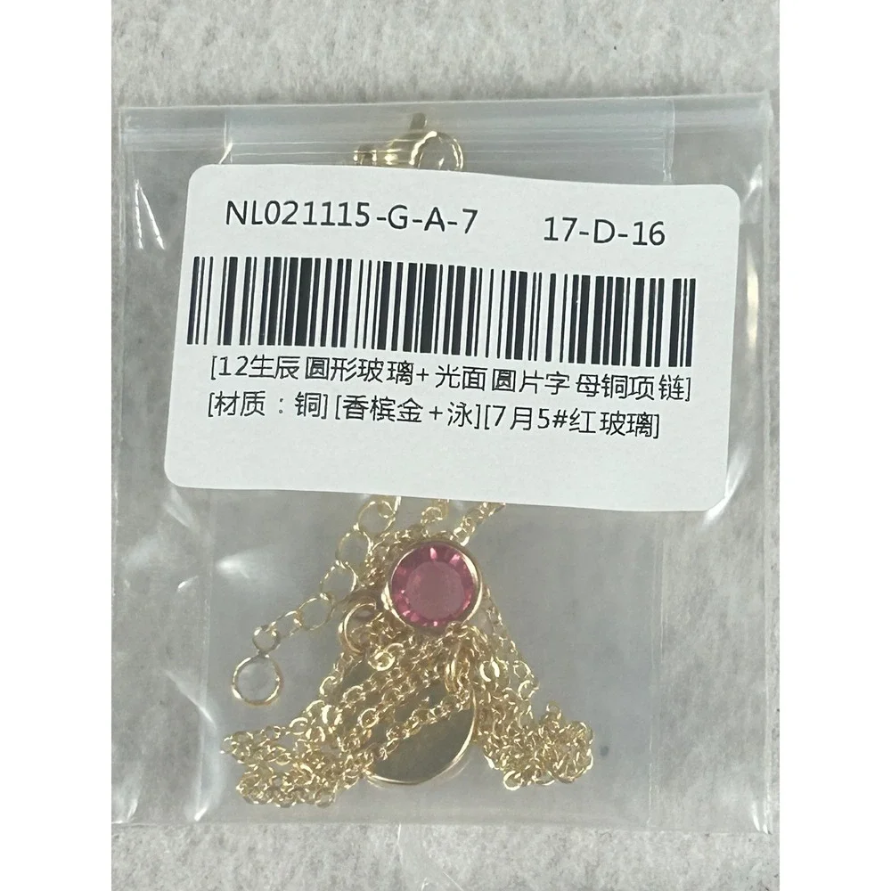 Hidepoo Initial Necklace Kids OS Gold Pink Letter A Personalized Dainty Charm